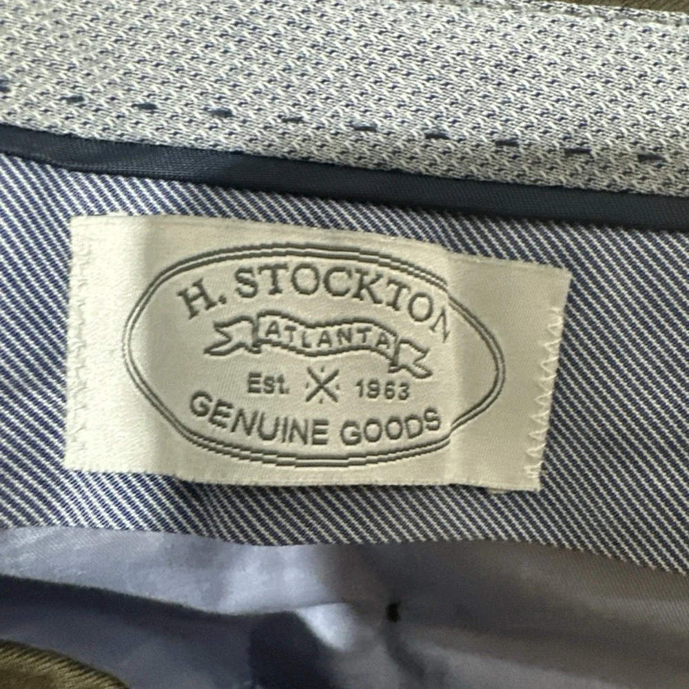 H. Stockton Comfort EZE Super 120's Wool 90s Flat‎ Cuffed Dress Pants Size 38